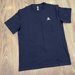 NWOT Converse Mens T-Shirt Short Sleeve Crew Neck Chest Logo Print Black Size M